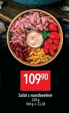 Salát s roastbeefem