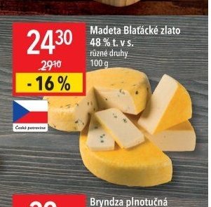 Madeta Blaťácké zlato 48 % t. v s.