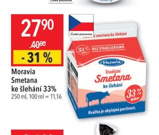 Moravia Smetana ke šlehání 33%
