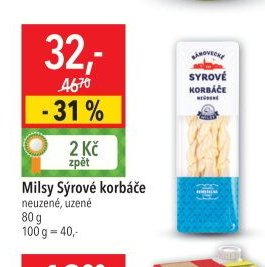 Milsy Sýrové korbáče