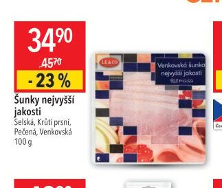 Šunky nejvyšší jakosti