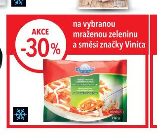Mražená zelenina a směsi značky Vinica