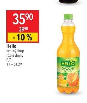 Hello ovocný sirup