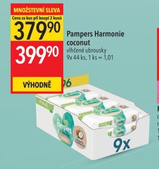 Pampers Harmonie coconut vlhčené ubrousky