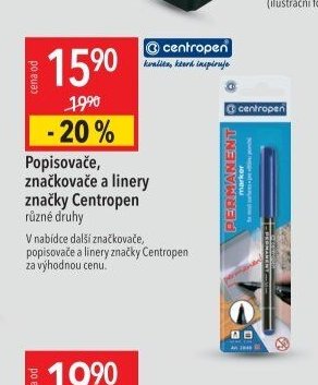 Popisovače, značkovače a linery značky Centropen