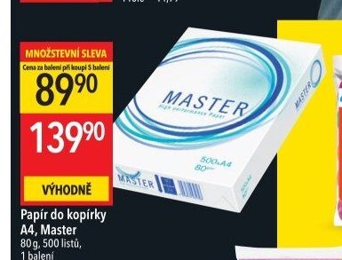 Papír do kopírky A4, Master