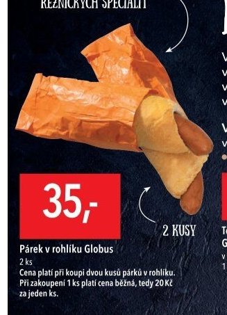 Párek v rohlíku Globus