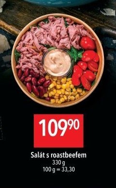 Salát s roastbeefem