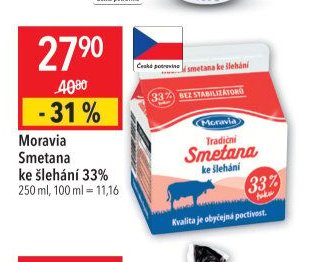 Moravia Smetana ke šlehání 33%