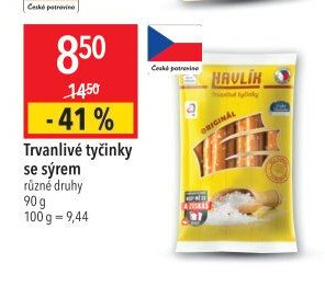 Trvanlivé tyčinky se sýrem