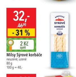 Milsy Sýrové korbáče