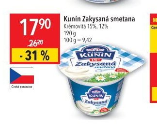 Kunín Zakysaná smetana