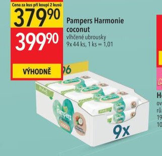 Pampers Harmonie coconut vlhčené ubrousky