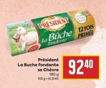 Président La Buche fondante se Chévre