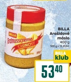 Arašídové máslo Billa