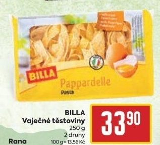 Těstoviny vaječné Billa