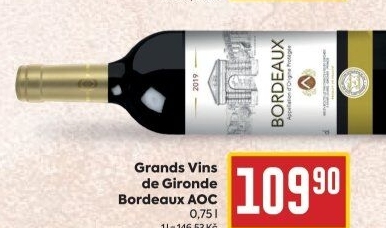 Víno Bordeaux AOC Grands Vins de Gironde