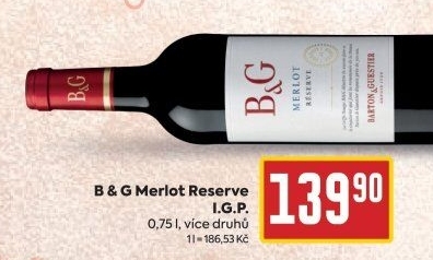 Víno Merlot Reserve B&amp