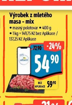 Výrobek z mletého masa - mix