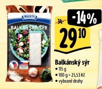 Balkánský sýr Madeta
