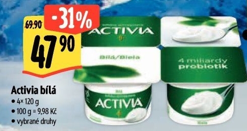 Bílý jogurt Activia Danone
