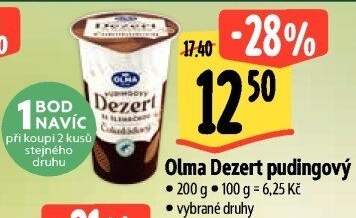 Dezert pudink se šlehačkou Olma