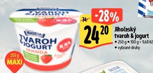 Dezert tvaroh s jogurtem jihočeský Madeta