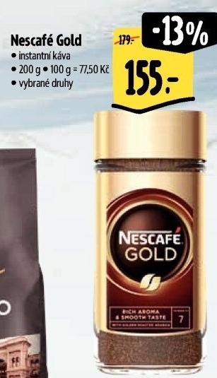 Instantní kávy Nescafé Gold