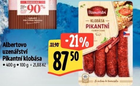 Klobása pikantní Albertovo uzenářství