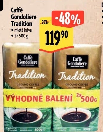 Mletá káva Tradition Caffé Gondoliere
