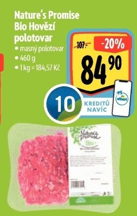 Mleté maso hovězí bio Nature'