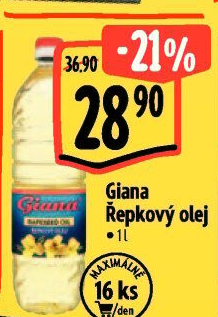 Řepkový olej Giana
