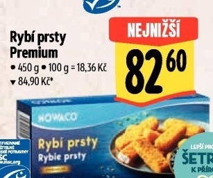 Rybí prsty nemleté mražené Nowaco Premium
