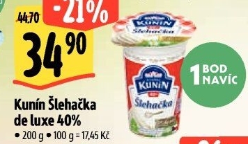 Šlehačka de luxe Mlékárna Kunín 40%