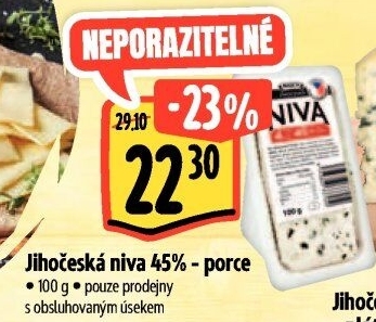 Sýr Niva Jihočeská 45% Madeta