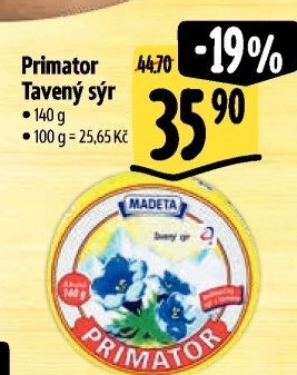 Sýr tavený Primátor Madeta