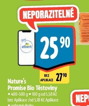 Těstoviny bio Nature'