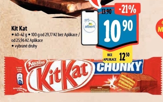 Tyčinka Kit Kat Nestlé