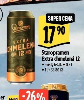 Staropramen Extra chmelená 12