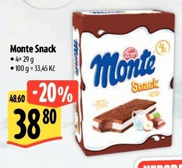 Dezert mléčný Monte Snack Zott