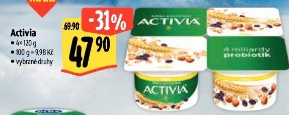 Jogurt ochucený Activia Danone
