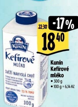 Kefírové mléko Mlékárna Kunín