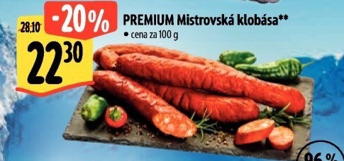 Klobása mistrovská Premium