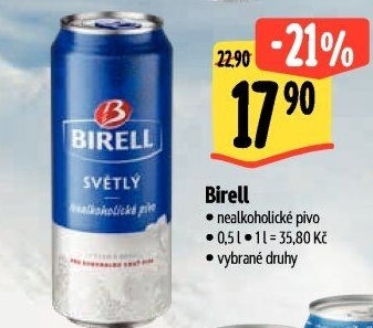 Nealkoholické pivo Birell