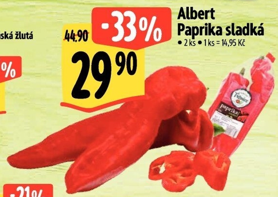 Paprika červená Albert