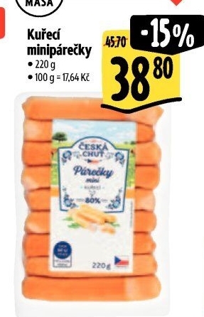 Párečky kuřecí mini Česká chuť