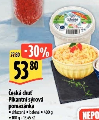 Pikantní sýrová pomazánka Česká chuť