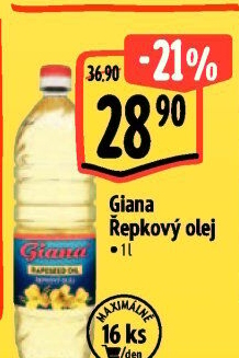 Řepkový olej Giana