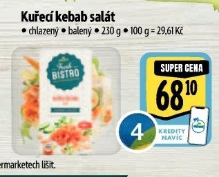 Salát kuřecí kebab Albert Fresh Bistro