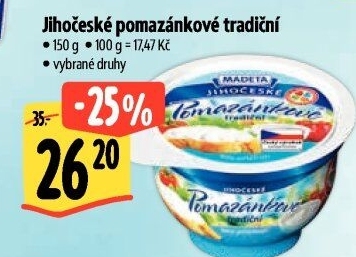 Tradiční pomazánkové Jihočeské Madeta